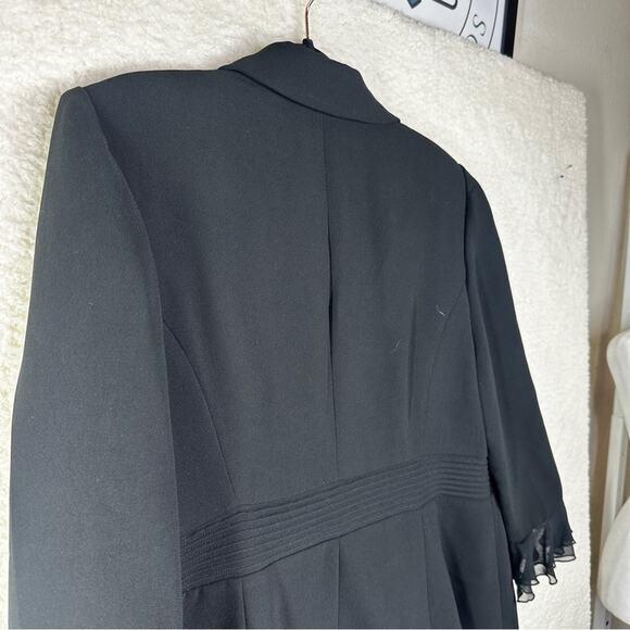 Jessica Howard Black‎ Blazer with Chiffon Ruffle Trim - Picture 10 of 13